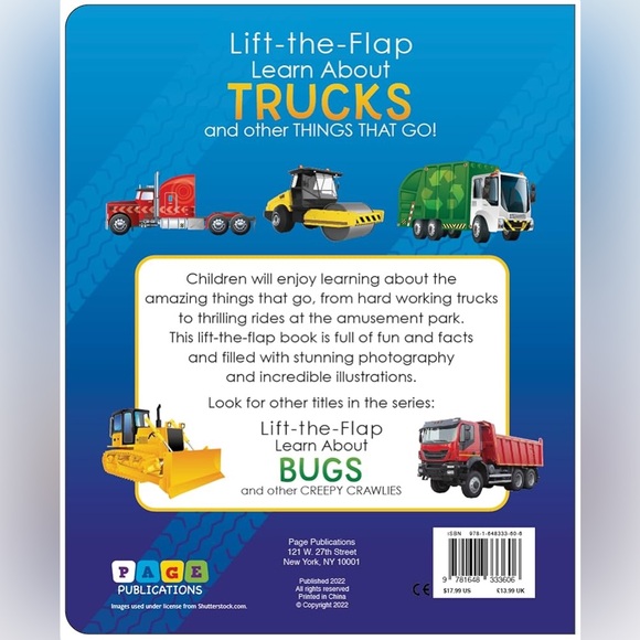 New Flip-The-Flap Learn about Trucks Book - Picture 3 of 7